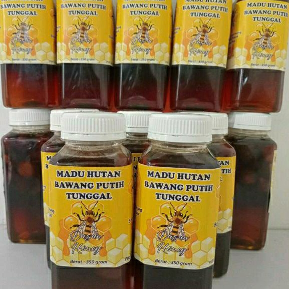 

madu bawang tunggal 350 gram free kardus packing baru