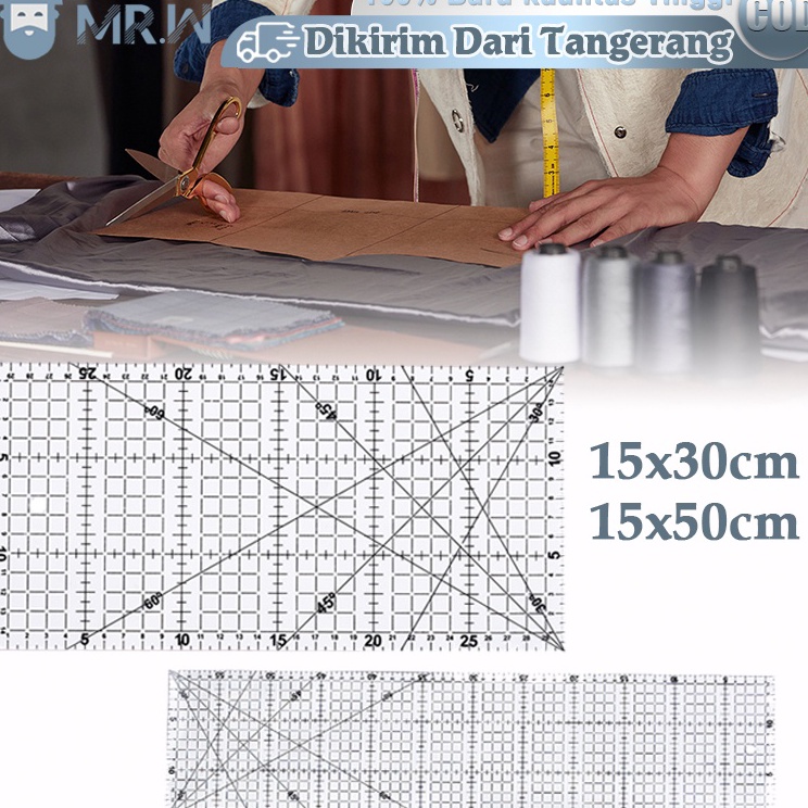 

Murah Penggaris Jahit Quilting Ruler 15cm X 5cm Penggaris Pola Akrilik Tebal Desain Patchwork Ruler Untuk Alat Jahit