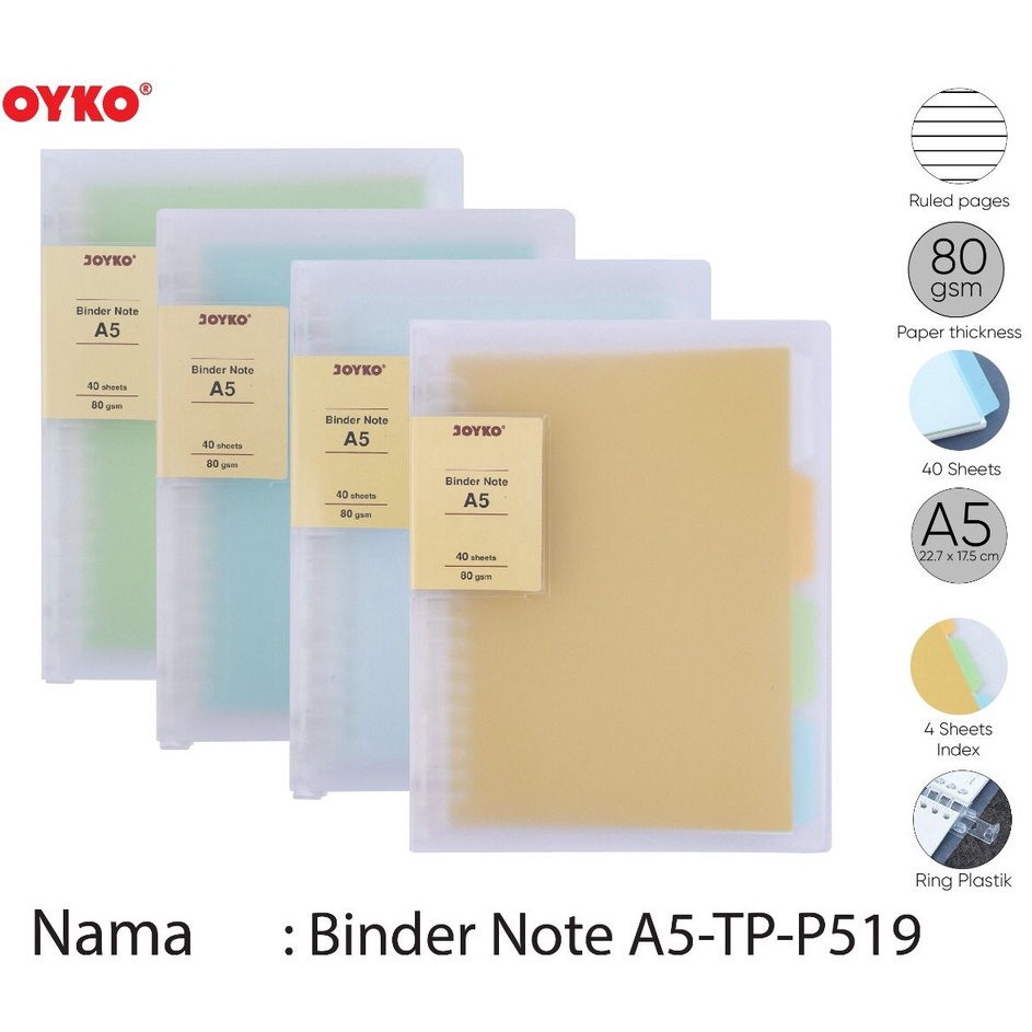 

joyko binder note transparant A5