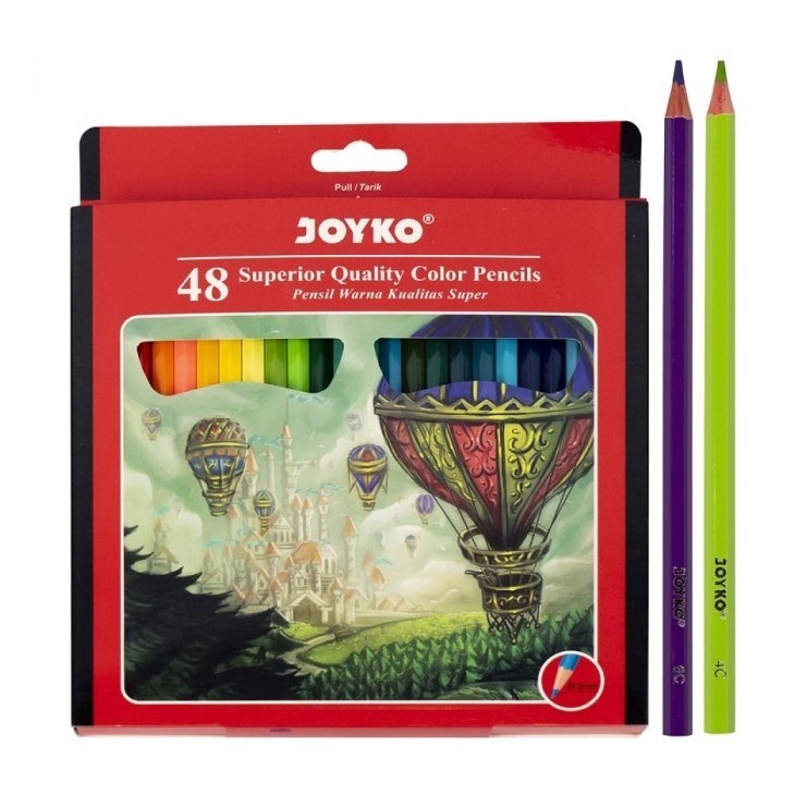 

Bestseller SET Pensil Warna Superior Quality Color Pencils 48 Warna Joyko CP127 MURAH