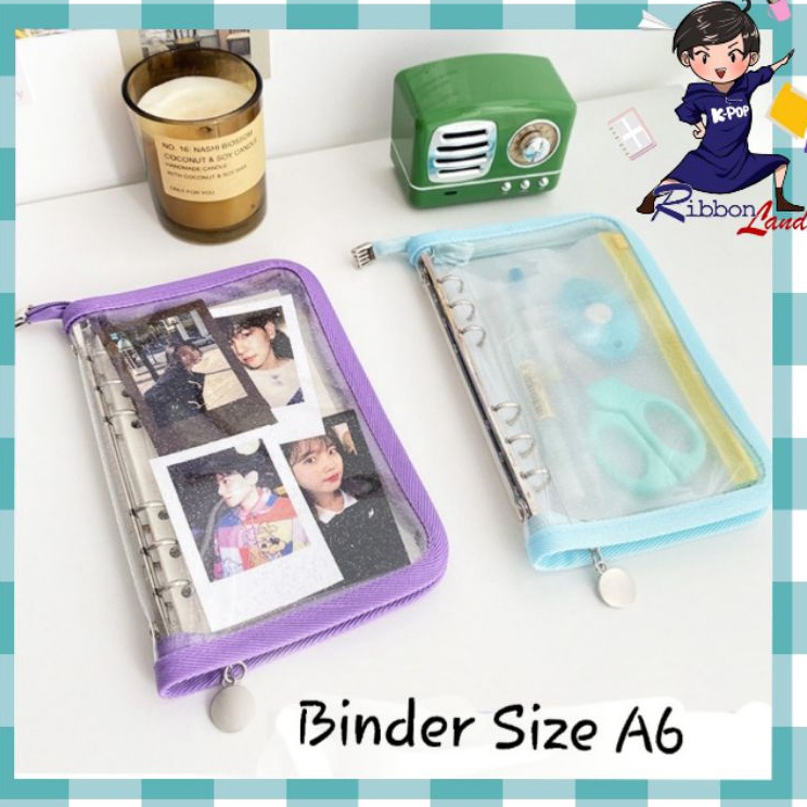 

A6 Binder Resleting Cover PVC Glitter Ring 6 Silver Seri Ayuri