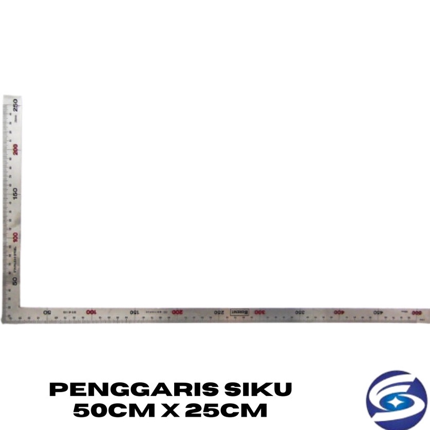 

Diskon Promo Penggaris Siku Stainless Steel 5cm x 25cm Penggaris Siku 5mm