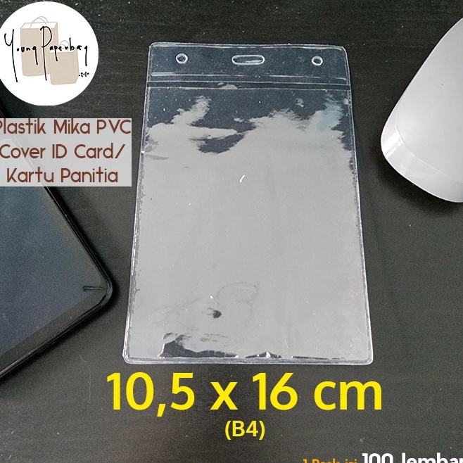 

Diskon Promo Kantong Plastik Mika Cover Nametag Panitia ID CARD Uk 15 x 16