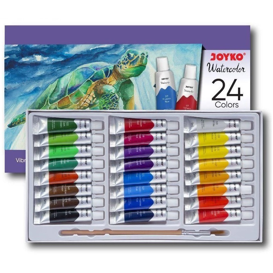 

Trendy Watercolor Set Cat Air 24 Warna Joyko WC424 MURAH