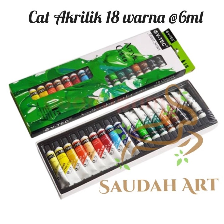 

Cat AkrilikAcrylic 18 warna 6ml VTec 618A