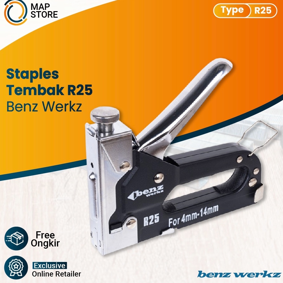 

Staples Tacker Alat Steples Tembak Hekter Stapler By Benz R 25