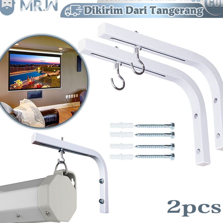 Kreatif 2pcs Braket Layar Proyektor  Dudukan Proyektor Gantung  Breket Proyektor Gantung