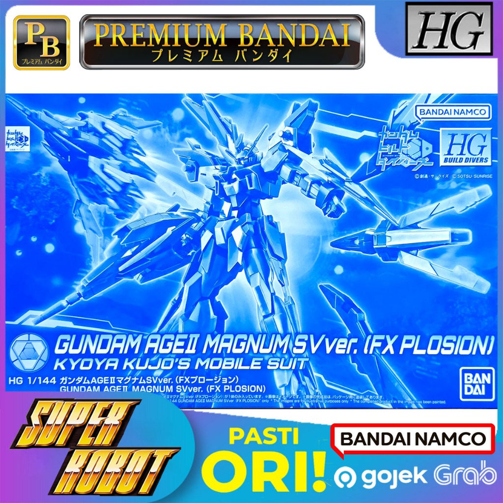 𝗕𝗔𝗡𝗗𝗔𝗜 HG Gundam AGE II Magnum SV ver (FX PLOSION) - HGBD Build Divers P-BANDAI Limited