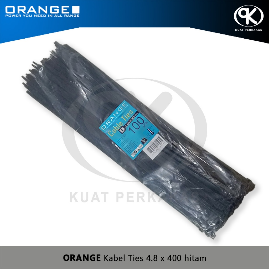 

Kabel ties 4.8x400mm ORANGE Tali Plastik pengikat kabel, kantong makanan