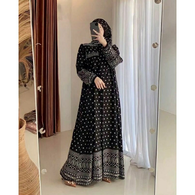 SET GAMIS ALMIRA HIJAB MOTIF