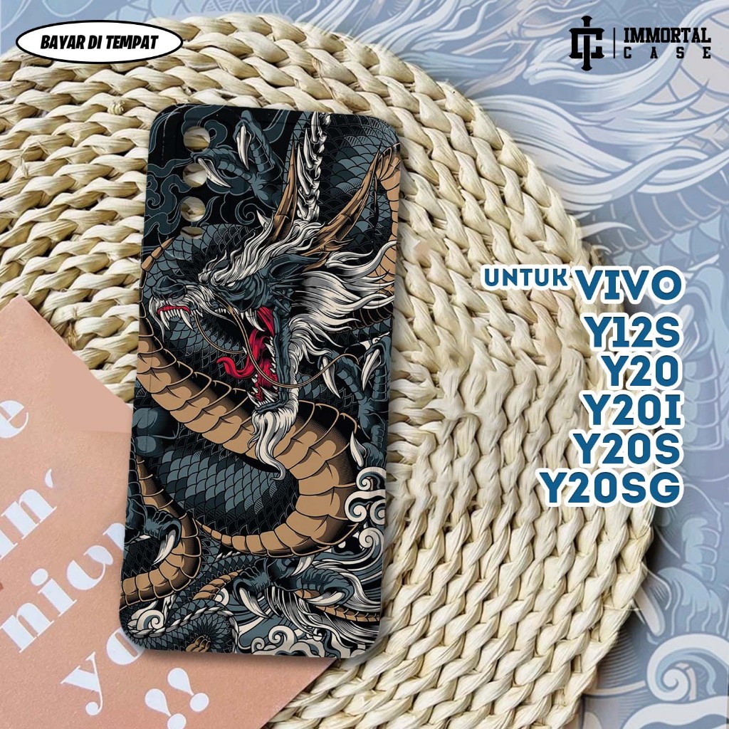 Casing VIVO Y20 Y12S Y20S Y20SG - Case Silikon VIVO Y20 Y12S Y20S Y20SG ( DRAGON ) Softcase Glass Ka