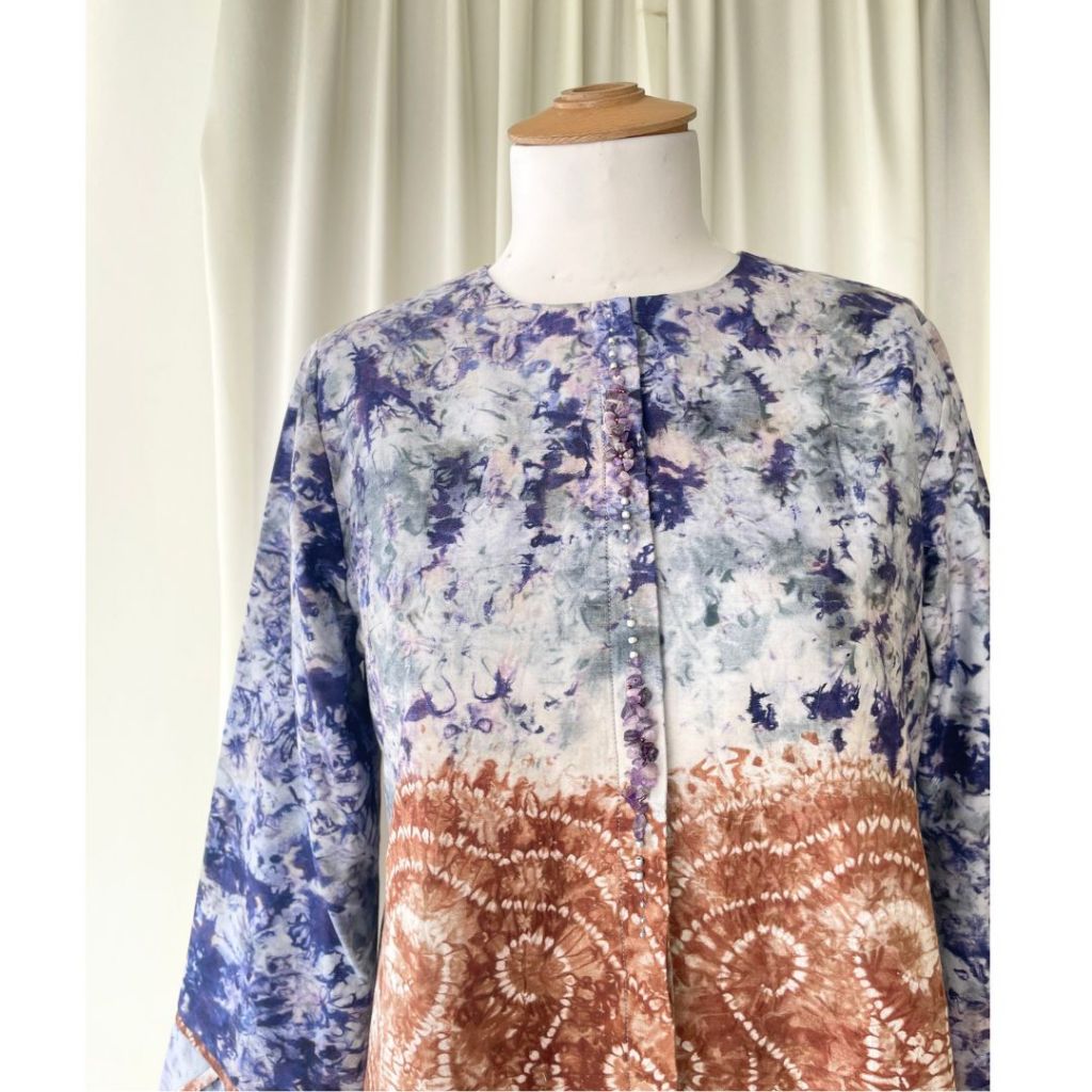 Sasirangan Tunik Blouse | Atasan Batik Wanita Modern | Batik Casual [shabika.cuture]