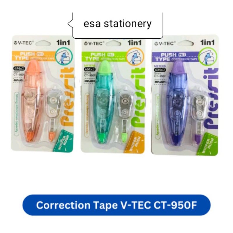 

Correction Tape Pita Koreksi V-TEC CT-950F Tip Ex Kertas Roll