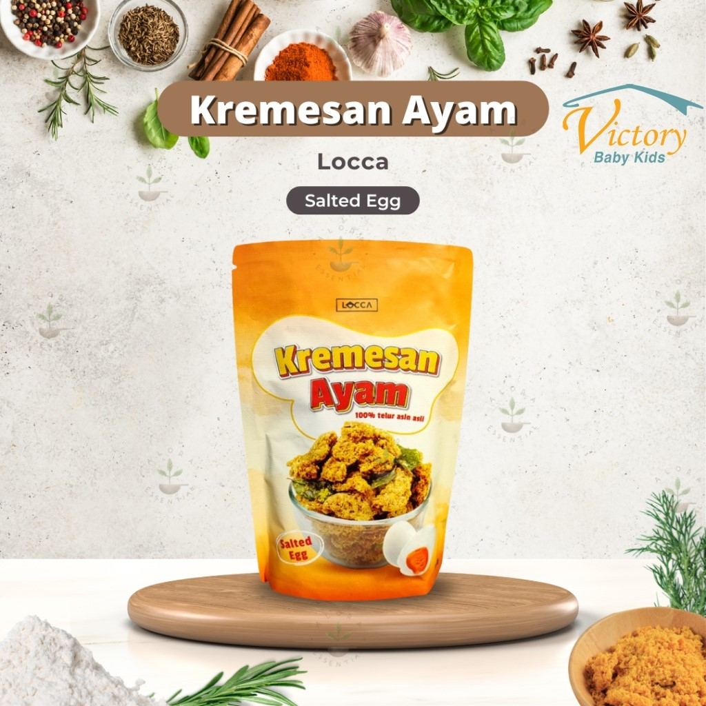 

Locca Kremesan Ayam Telur Asin 100 gram - Snack Anak - Mpasi Anak - Abon MPASI Anak 100gr