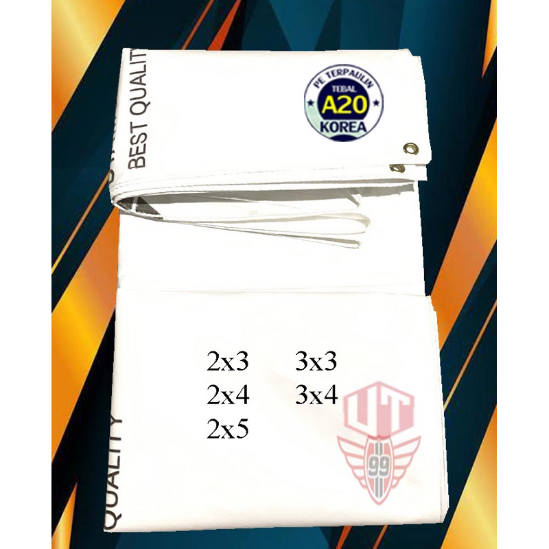 Terpal Lembaran A20 putih 2x3 2x4 3x4