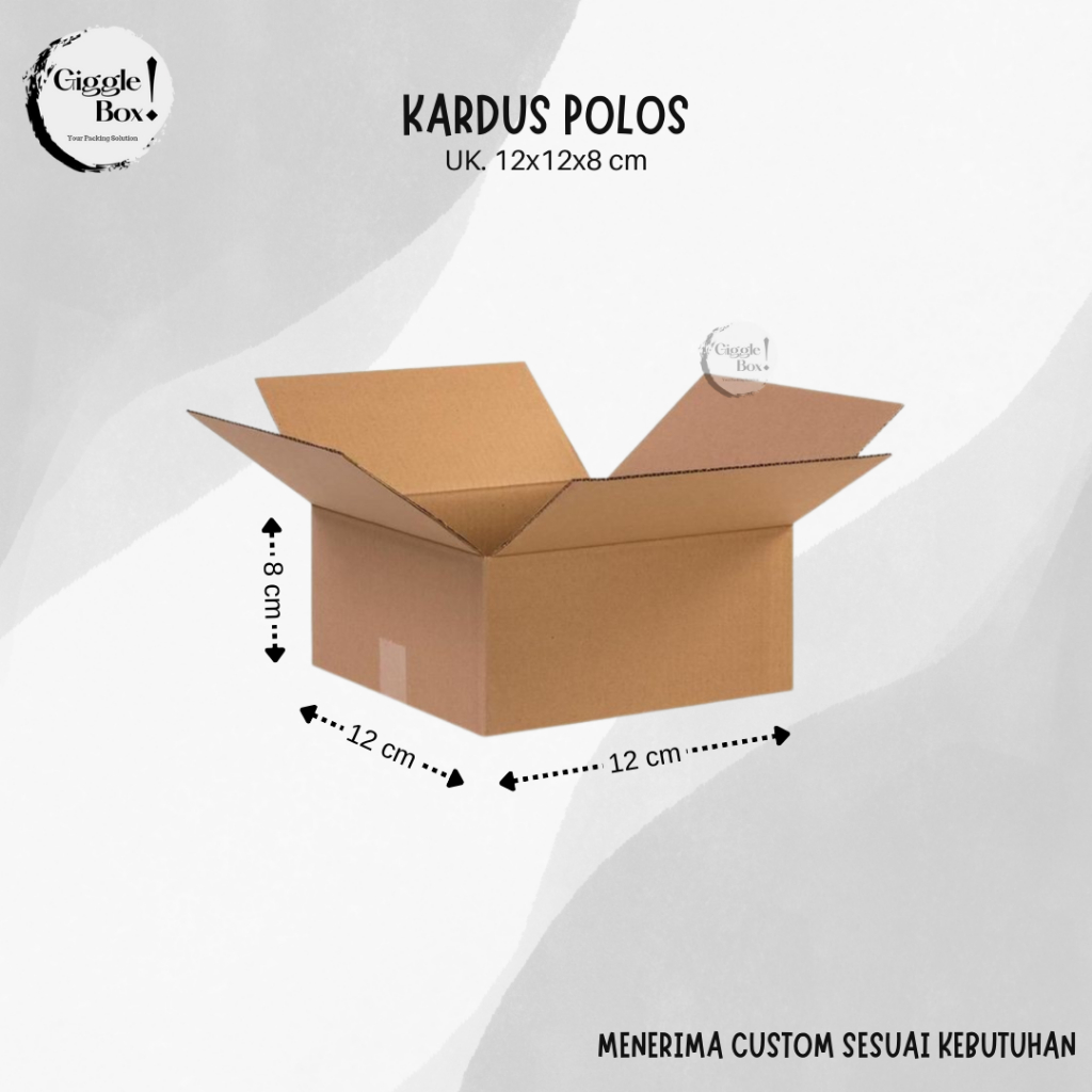 

KARDUS BOX POLOS BARU UKURAN 12x12x8 CM