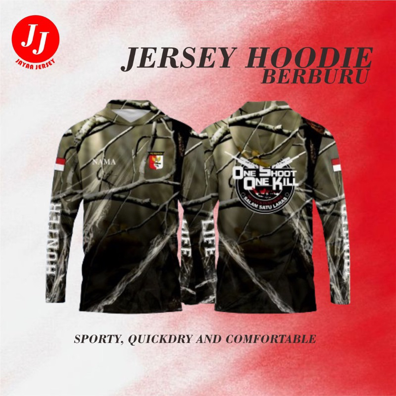 BAJU HOODIE BERBURU CUSTOM FULL PRINTING BAJU CAMO JERSEY CAMO JERSEY CUSTOM PREMIUM JERSEY DRYFIT