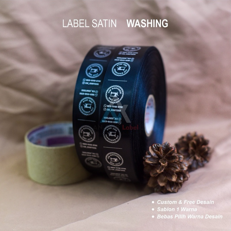 

Label baju satin hitam | label pita satin ribbon satin washingcare petunjuk pemeliharaan