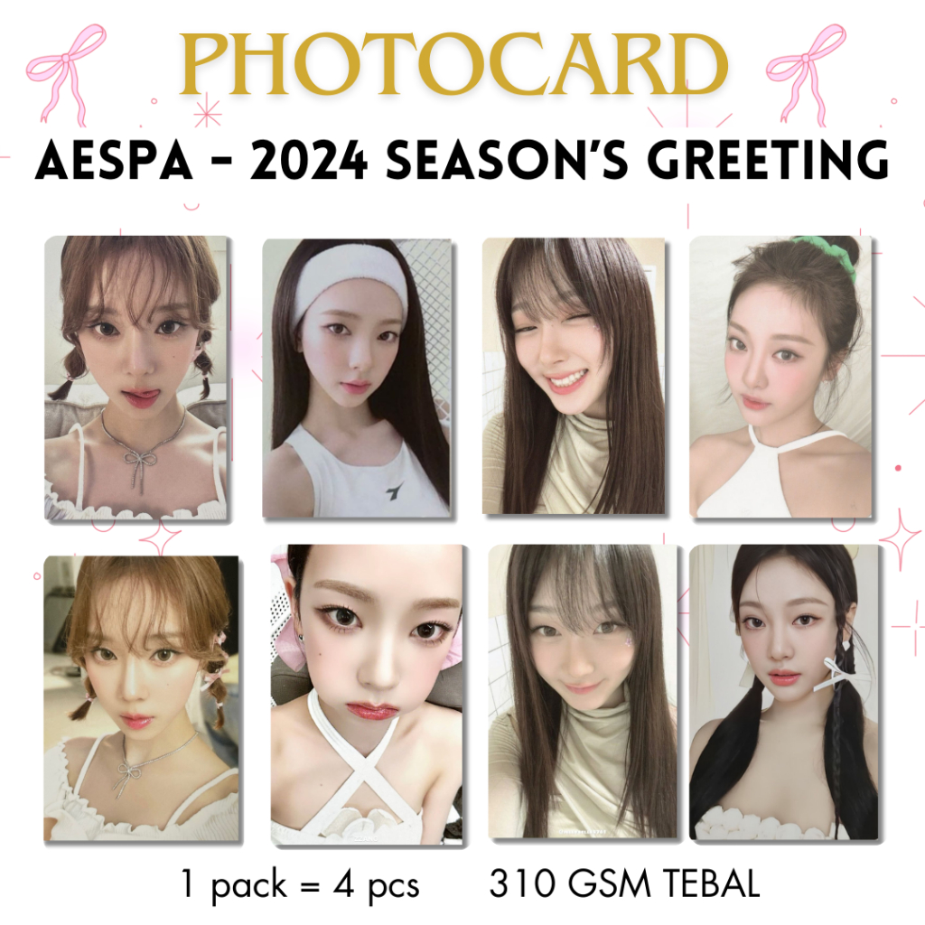 AESPA - (ISI 4 PCS) SEASON'S GREETING 2024 SG24 Photocard winmel winter ningning karina gisele Unoff