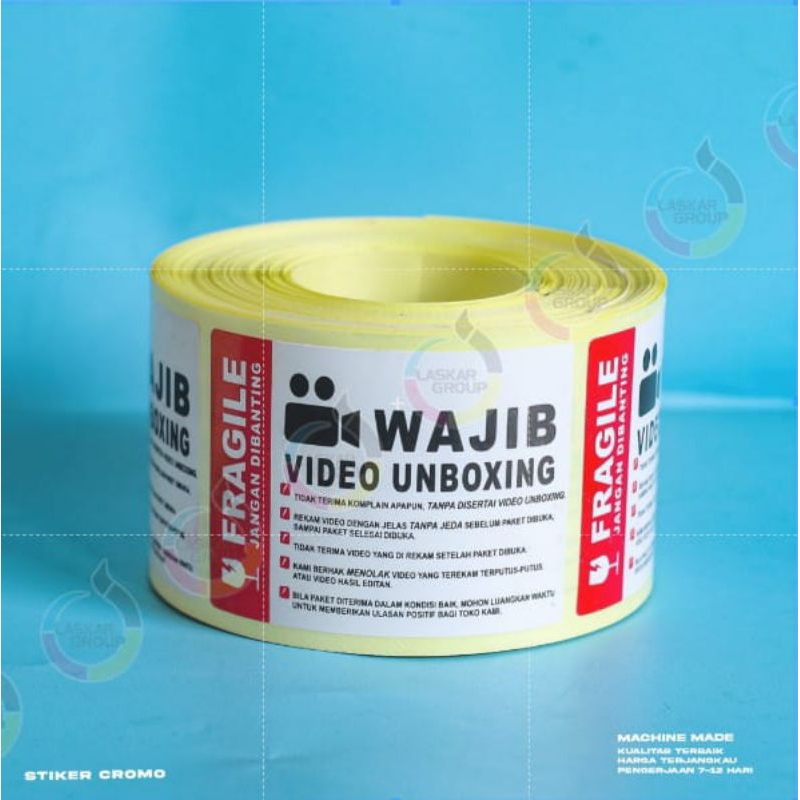 

label stiker unboxing/jangan dibanting 500pcs