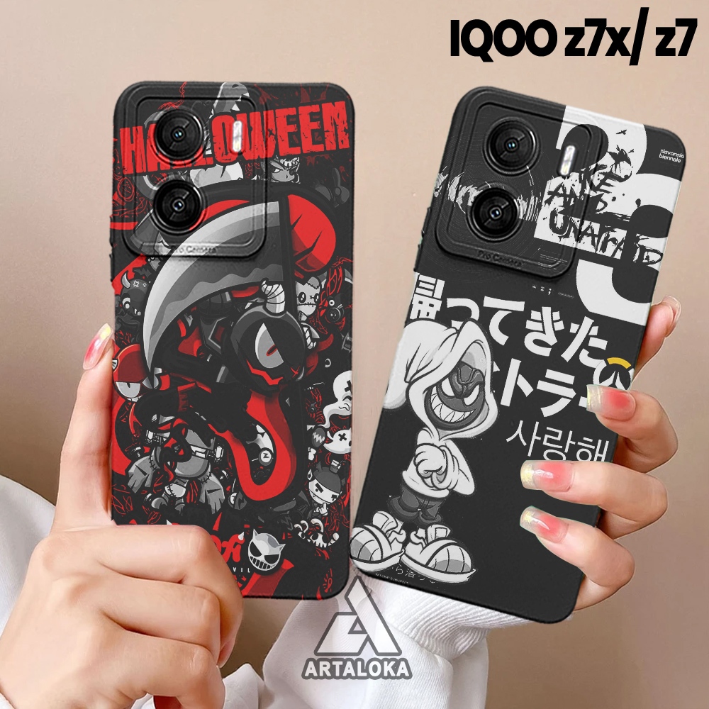 Case VIVO IQOO Z7X/Z7 Softcase Pro Camera MOTIF DODLE- Pelindung hp
