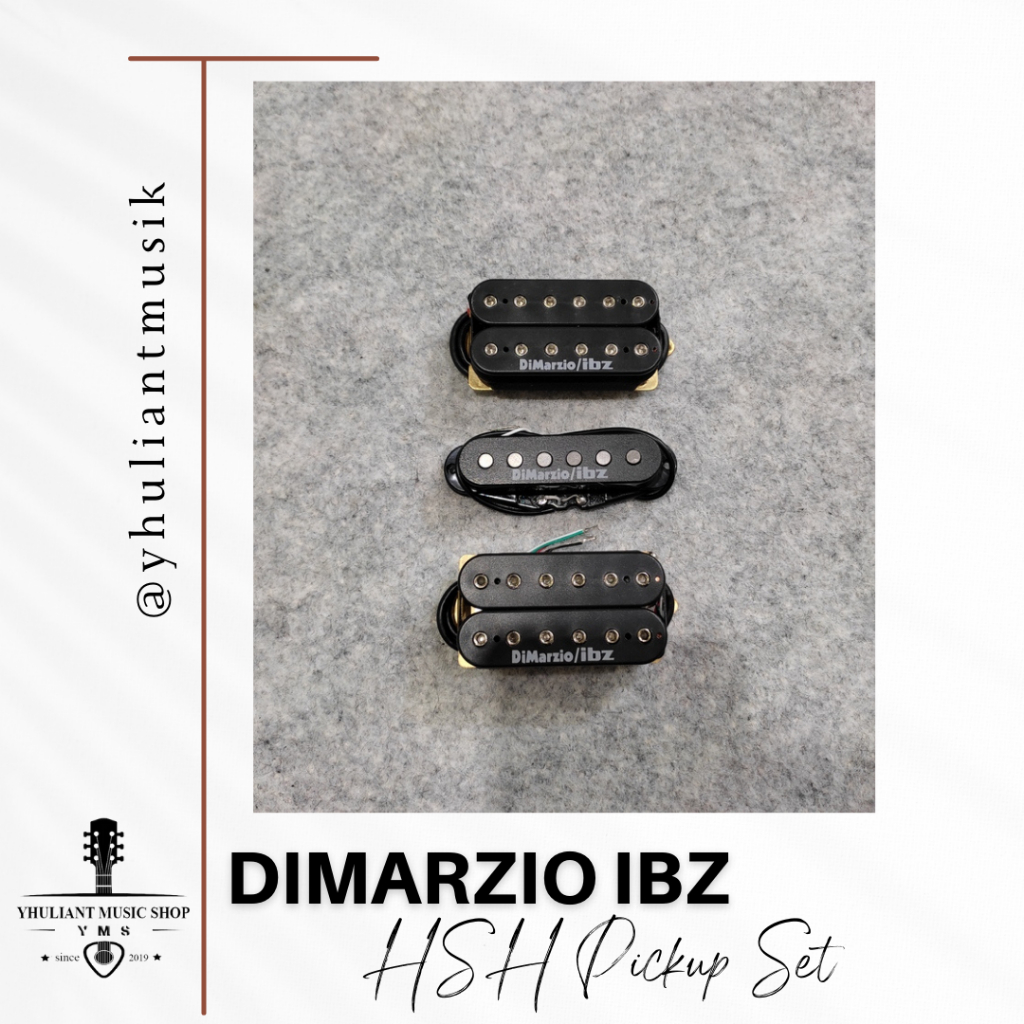 Dimarzio IBZ Pickups HSH Set Original Black Cover