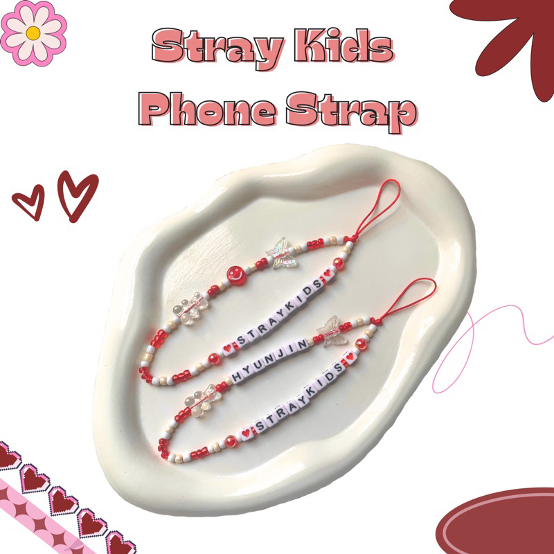 Phone Strap Stray Kids Stays Beads | Gantungan HP Aesthetic Manik | Golden Mochi