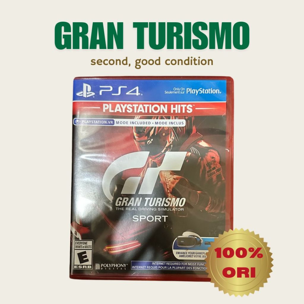 CD BD PS4 Kaset PS4 Gran Turismo Driving Simulator Sport Game Balapan Mobil Original Second Bekas