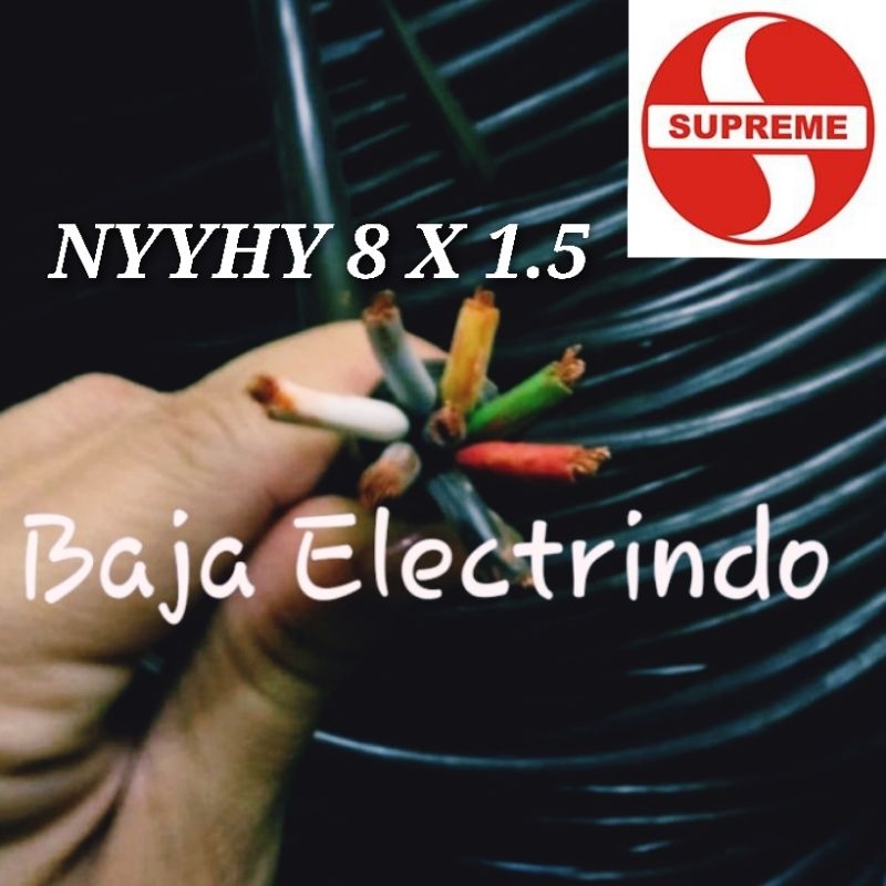 Kabel Serabut isi 8 NYYHY 8x1,5mm SUPREME @50m Kabel Kontrol 8x1.5mm 8x1.5 mm