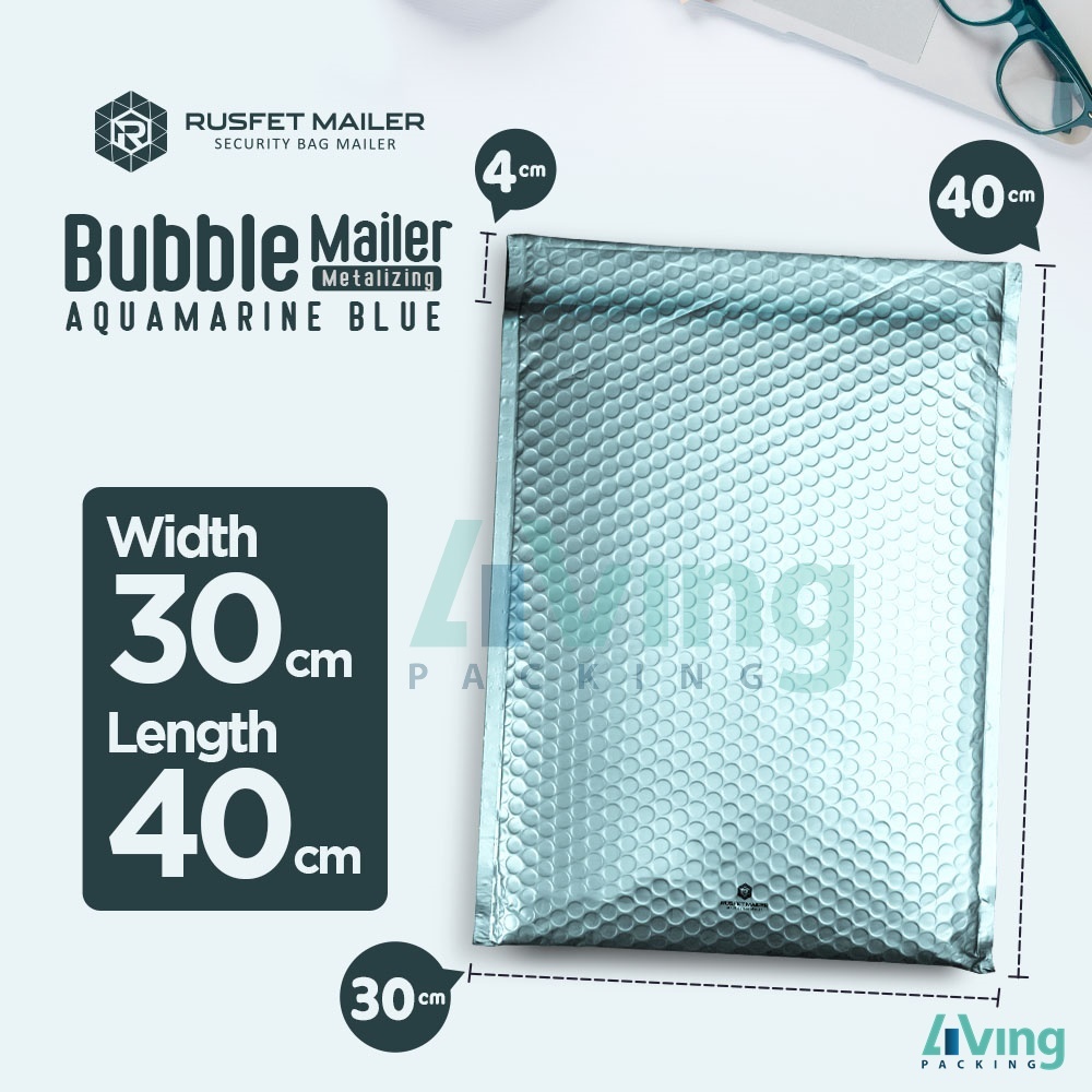 

AMPLOP BUBBLE MAILER 30 X 40 CM PACKAGING BUBBLE ONLINE AQUAMARINE BLUE