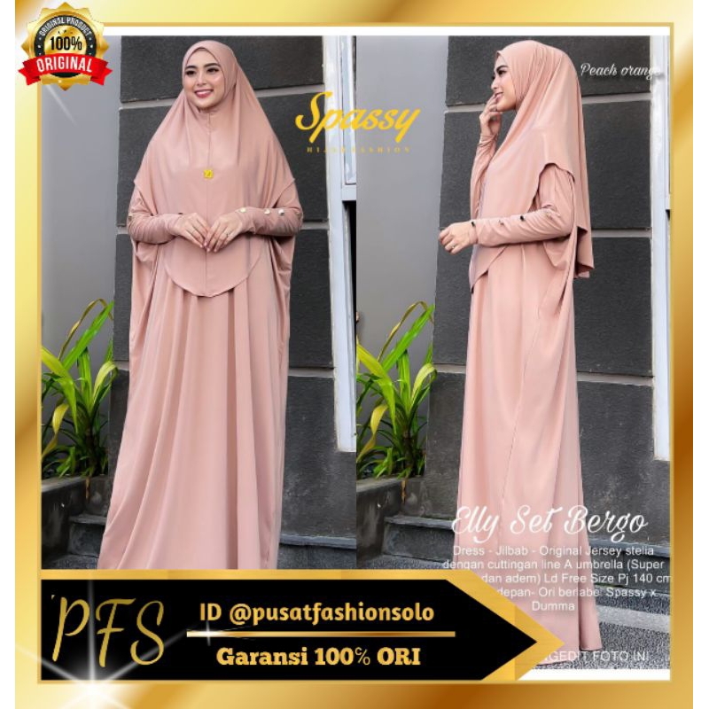 《Ready Stok》ELLY SET BERGO HIJAB ORIGINAL Product By SPASSY✔ | GAMIS SET HIJAB ORI Berlabel SPASSY✔ 