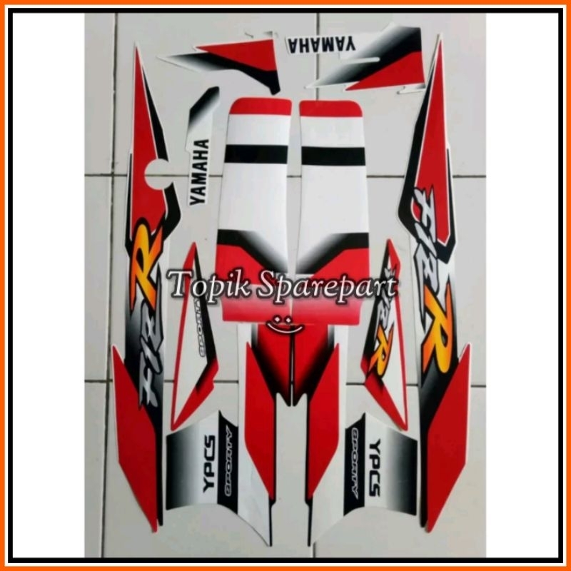 stiker striping Yamaha fizr 2001 2002 merah putih Lis body original