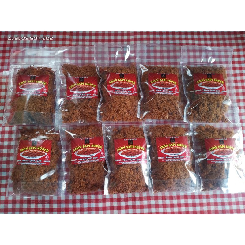 

Abon sapi super @100g tanpa campuran asli daging sapi 100% halal