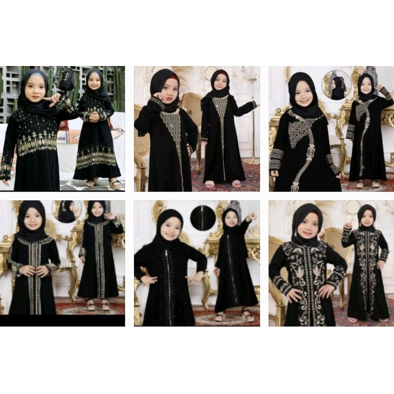 Abaya Hitam anak terbaru Abaya hitam syari anak Abaya Anak modern Abaya anak mewah Abaya hitam anak 