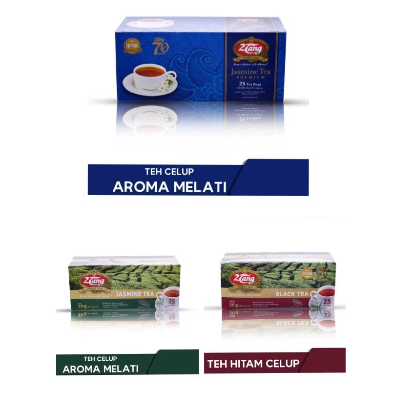 

2TANG TEH CELUP ALL VARIAN (ISI 25) Teh Celup 2Tang / Teh Melati Celup / Teh Dua Tang Hitam Celup / Teh 2Tang Premium / Teh Melati Celup / Teh Celup Jasmine / Teh 2Tang Khas Tegal Slawi / Teh Solo / Oleh Oleh Tegal /Teh Aroma Melati/Teh Celup Tegal Slawi