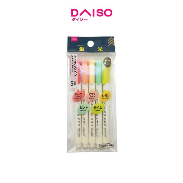 

Daiso Marker Pen -5 pcs. - Citrus Colors -