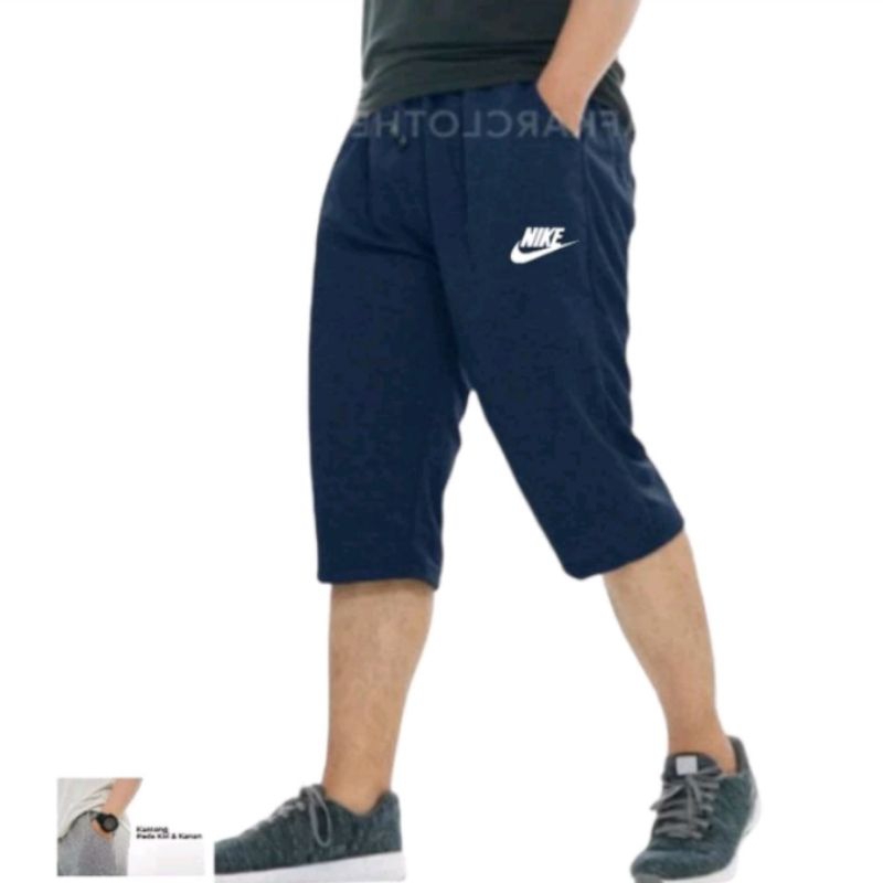 celana 3/4 olahraga pria bahan baby tery nike