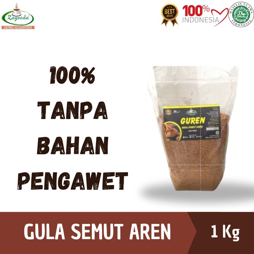 

GUREN/ GULA SEMUT AREN 1KG / GULA AREN BUBUK / Palm sugar / Rempah / JSR / 100% TANPA BAHAN PENGAWET