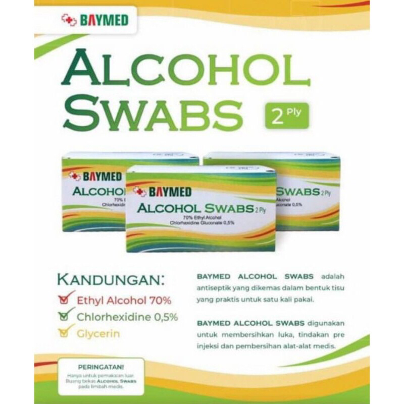 BAYMED alcohol swab 2ply
