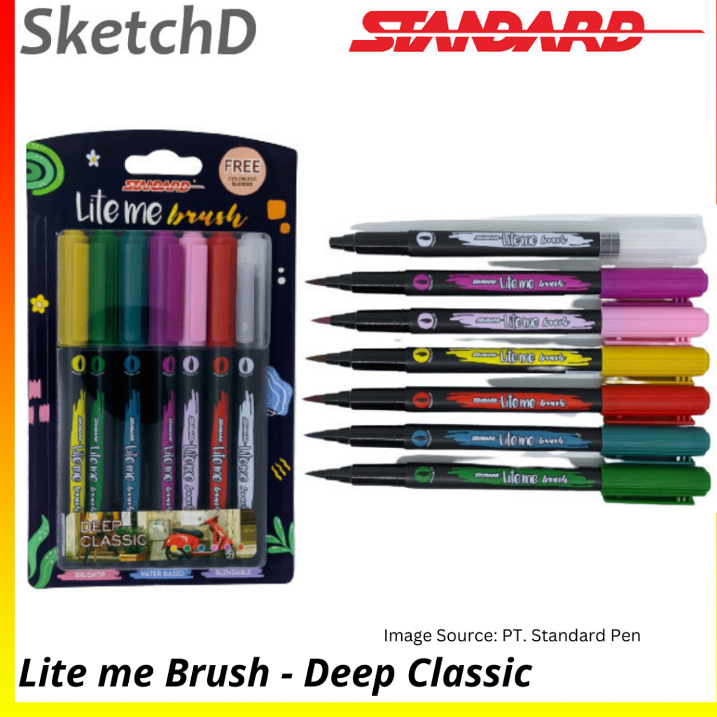 

Lite Me Brush marker DEEP CLASSIC - brush pen / spidol kaligrafi