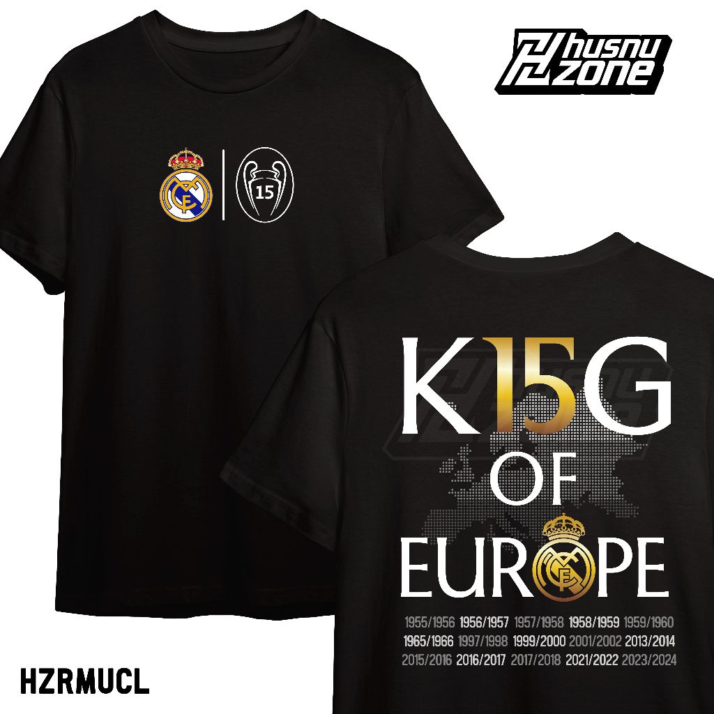 Kaos Real Madrid Juara Liga Champions Eropa UEFA Champions League baju fans bola football soccer