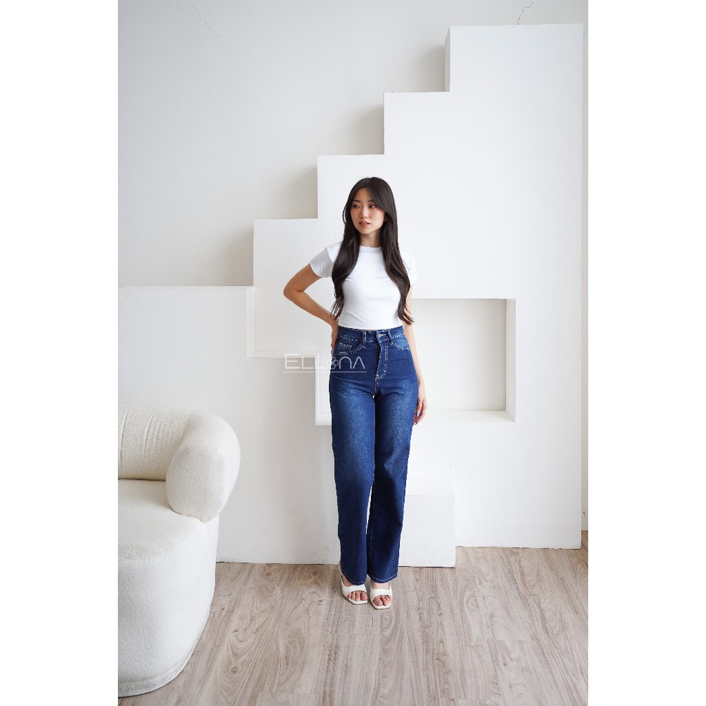 OSSO JEANS - Fiona Kulot Jeans Warna Garment Spray