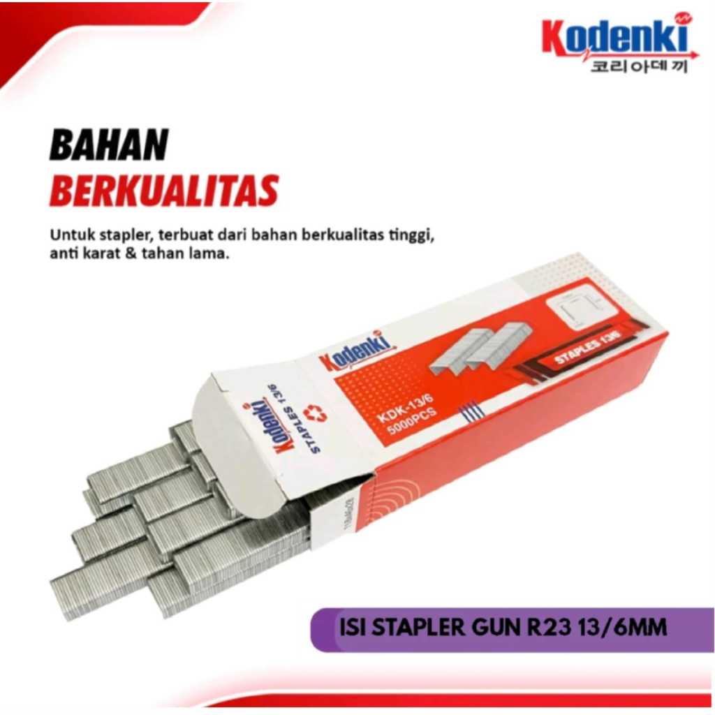 

13/6 Isi Mesin Staples U Mata Paku Tembak Nailer Gun Jok Motor