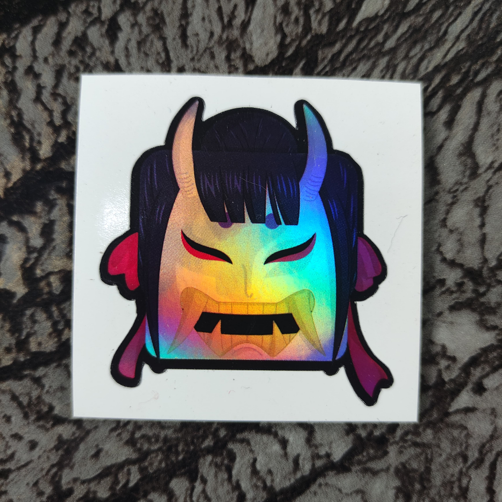 

Stiker Hologram One Piece O-Kiku Mask Square
