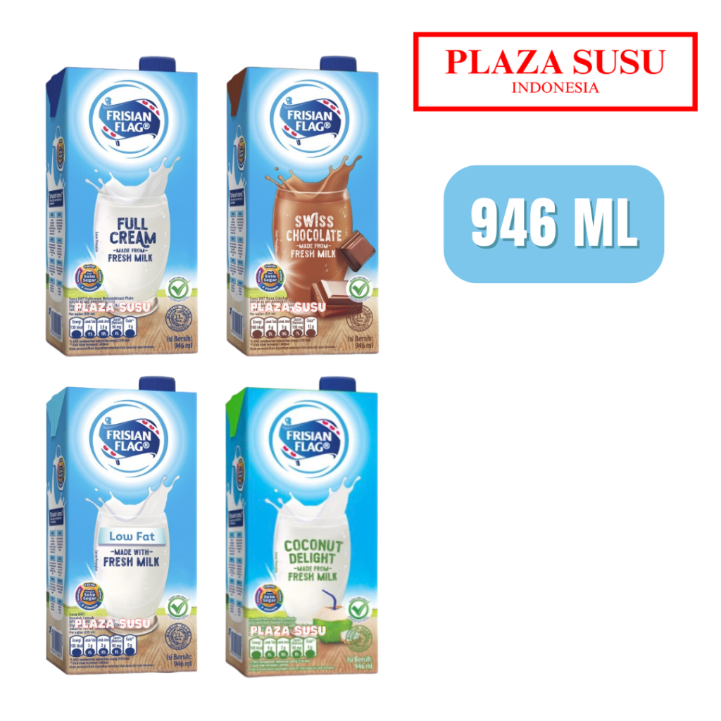 

SUSU UHT FRISIAN FLAG BENDERA FRESH MILK UHT 946 ML SUSU KOTAK SUSU CAIR