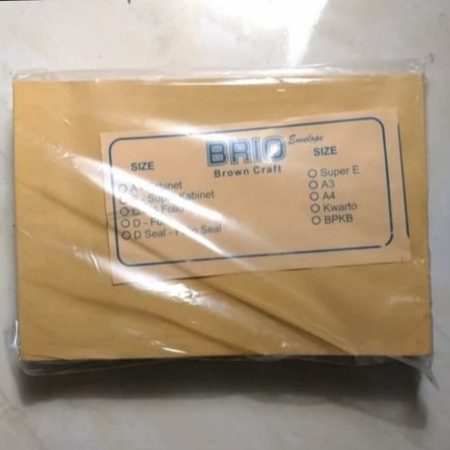 

Amplop Coklat Brio Ukuran Setengah Folio
