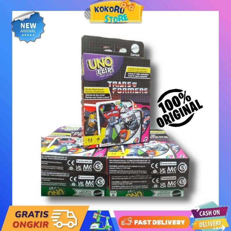 [READY]✓KARTU UNO FLIP TRANSFORMERS CARD GAME ORIGINAL