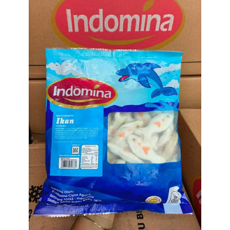 

indomina bentuk ikan 500gr/bakso karakter bentuk ikan indomina