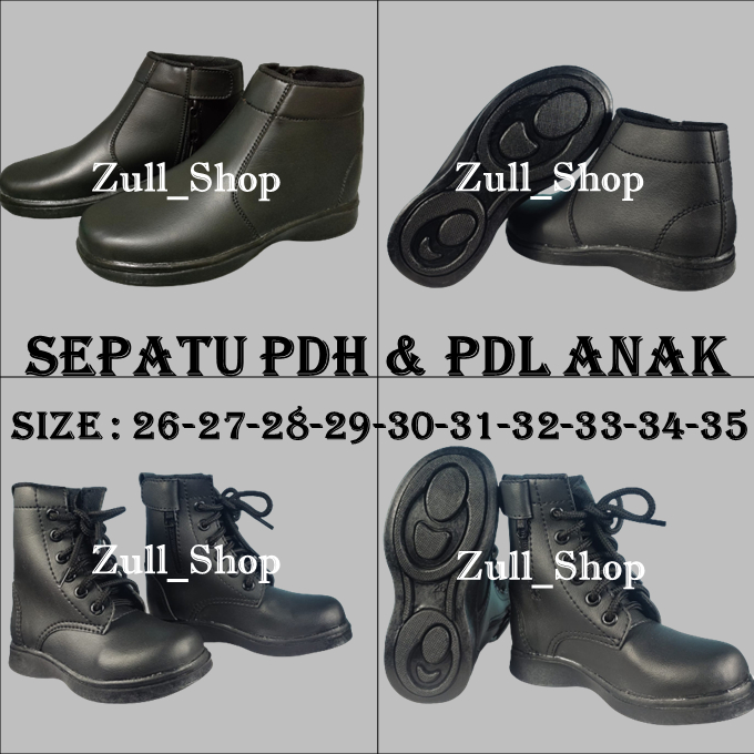 SEPATU PDL / PDH ANAK TERBARU RESLETING SEPATU PROFESI ANAK POLISI LORENG DAMKAR MURAH LAKI LAKI PER