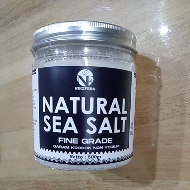 

Natural Sea Salt Fine Grade Nucifera 500gr / Garam Laut Halus Natural